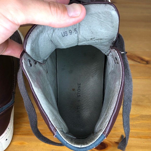 SLATE & STONE SNEAKERS - MAROON - SIZE 9.5 - Picture 8 of 10